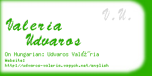 valeria udvaros business card